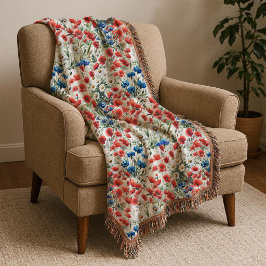 Watercolor Wildebloem Klaproos Madeliefje Dekensja Deken