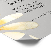 Watercolor wildebloem margarita Bar Bord Poster (Hoek)