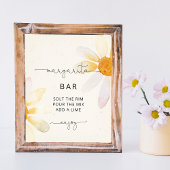 Watercolor wildebloem margarita Bar Bord Poster