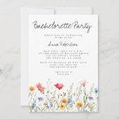 Watercolor Wildebloem Meisjesuitstap Kaart (Voorkant)