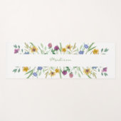 Watercolor Wildebloem Persoonlijk  Yogamat (Voorkant (horizontaal))