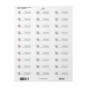 Watercolor Wildebloem Retouradres Label (Full Sheet)
