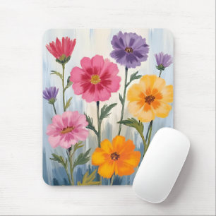 Watercolor Wildebloemen   Bloemenschilderij  Muismat