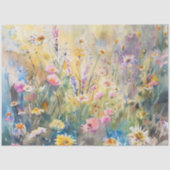 Watercolor Wildebloemen Decoupage Tissuepapier (Voorkant)
