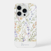 Watercolor Wildebloemen iPhone Hoesje (Achterkant)