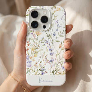 Watercolor Wildebloemen iPhone 15 Pro Case