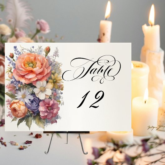 Watercolor Wildebloemen - Ivoor Kaart