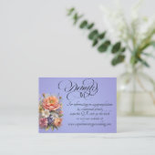 Watercolor Wildebloemen, QR Code - Hemelblauw Informatiekaartje (Staand voorkant)