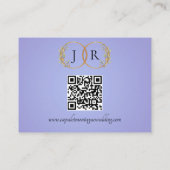 Watercolor Wildebloemen, QR Code - Hemelblauw Informatiekaartje (Achterkant)