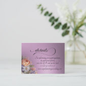 Watercolor Wildebloemen, QR Code - Lavendel Informatiekaartje (Staand voorkant)