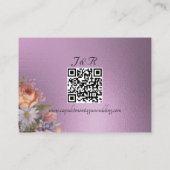 Watercolor Wildebloemen, QR Code - Lavendel Informatiekaartje (Achterkant)