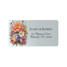 Watercolor Wildebloemen Retouradres