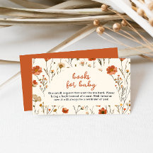 Watercolor Wildflower Baby shower Boeken voor Baby