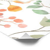 Watercolor Wildflower Baby Shower Party Signs Perfect Poster (Hoek)