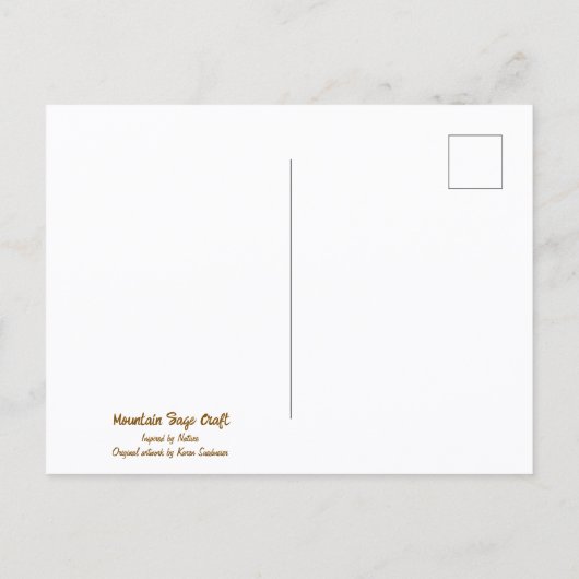 Watercolor wildflower barberry postcard briefkaart (Achterkant)