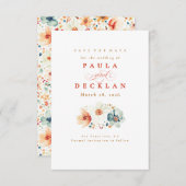 Watercolor Wildflower Boho Earthy Save the Date (Voorkant / Achterkant)