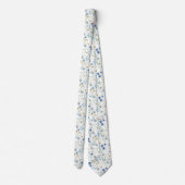Watercolor Wildflower Meadow Floral Pattern Stropdas (Achterkant)