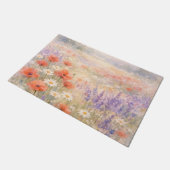 Watercolor Wildflower Meadow Scene Deurmat (Schuin)
