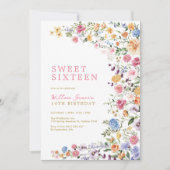 Watercolor Wildflower Meadow Sweet 16 Kaart (Voorkant)