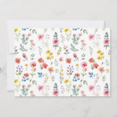 Watercolor Wildflower Spring Summer  Notitiekaartje (Achterkant)