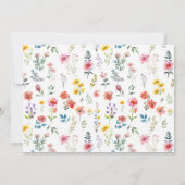 Watercolor Wildflower Spring Summer  Notitiekaartje (Achterkant)