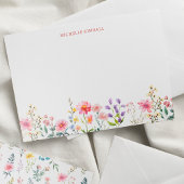 Watercolor Wildflower Spring Summer  Notitiekaartje