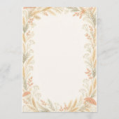 Watercolor Wildflower Wedding Program Programmakaart (Achterkant)
