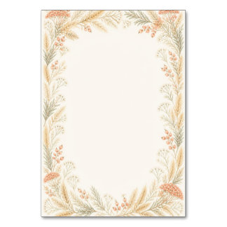 Watercolor Wildflower Wedding Table Number Kaart