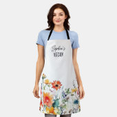 Watercolor Wildflowers Boho Custom Gift Schort (Gedragen)