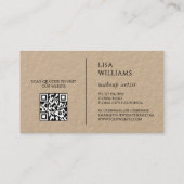 Watercolor Wildflowers Kraft Visitekaartje (Achterkant)