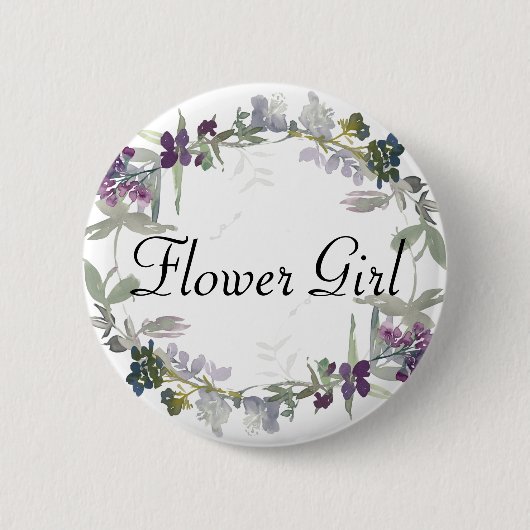 Watercolor Wildflowers Lavender Ronde Button 5,7 Cm (Voorkant)