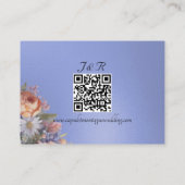 Watercolor Wildflowers, QR Code - Blue Informatiekaartje (Achterkant)