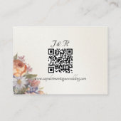 Watercolor Wildflowers, QR Code - Ivory Informatiekaartje (Achterkant)