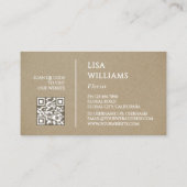 Watercolor Wildflowers Rusty Visitekaartje (Achterkant)