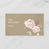 Watercolor Wildflowers Rusty Visitekaartje (Voorkant)