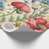 Watercolor Wildflowers Seamless Decoupage Paper Cadeaupapier (Hoek)