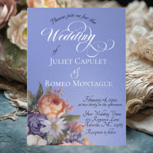 Watercolor Wildflowers - Sky Blue