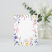 Watercolor Wildflowers Stationery Note Card Kaart (Staand voorkant)