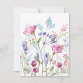 Watercolor Wildflowers Stationery Note Card Kaart (Achterkant)
