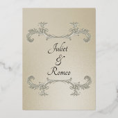 Watercolor Wildflowers - Wheat Folie Uitnodiging (Achterkant)