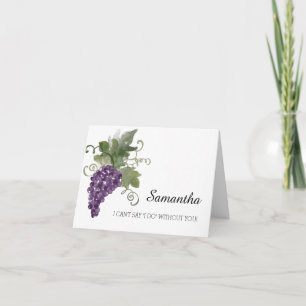 Watercolor Wine Vineyard Be my bridesmaid?