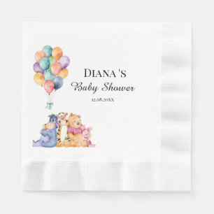 Watercolor Winnie de Poeh Baby Shower Servet