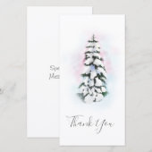 Watercolor Winter Boom Bedankkaart (Voorkant / Achterkant)