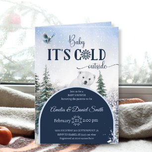 Watercolor Winter Bos Beer & Uil Baby Shower
