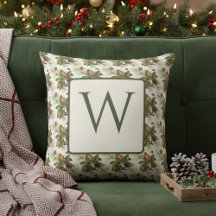 Watercolor Winter Botanical Pattern