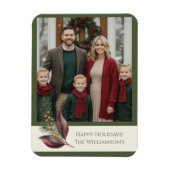 Watercolor Winter Botanical Pattern Magneet (Verticaal)