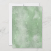 Watercolor Winter Kerstgroen Bruiloft Kaart (Achterkant)