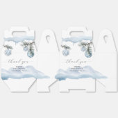 Watercolor Winter Mountain Snowflake Baby Shower  Bedankdoosjes (Ongevouwen)