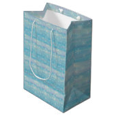 Watercolor Winter Patroon Medium Cadeauzakje (Voorkant Gekanteld)