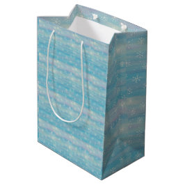 Watercolor Winter Patroon Medium Cadeauzakje